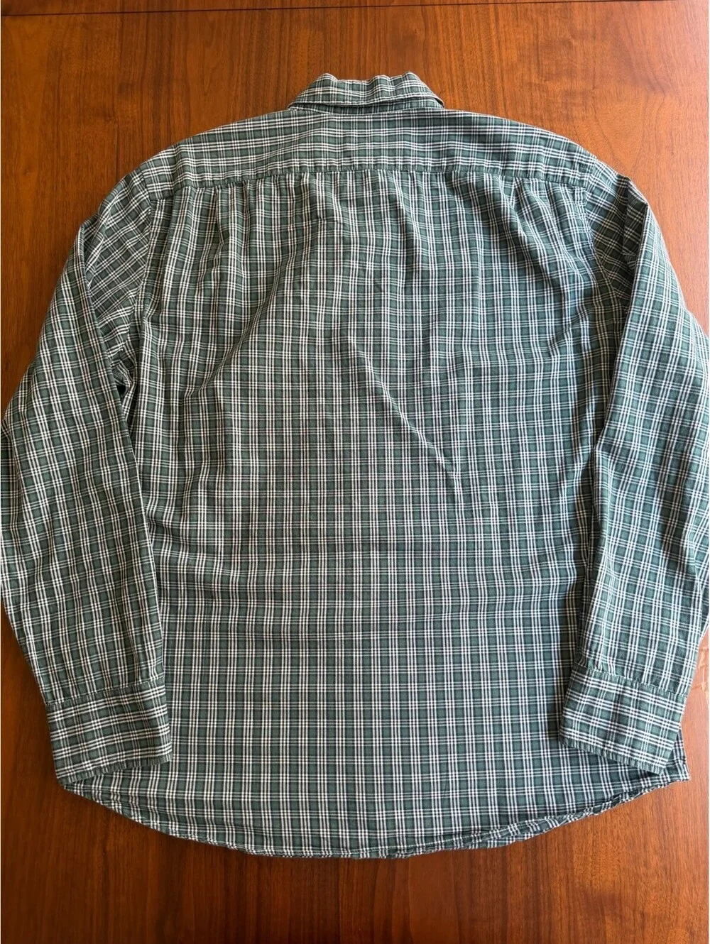 J.Crew Slim Fit Flex Washed Green & Blue Plaid Button-Down Shirt - Size L